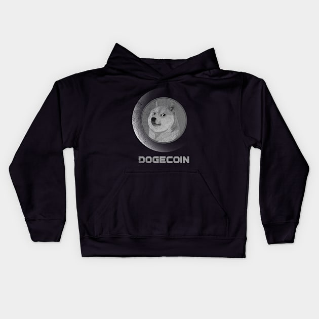 Vintage Dogecoin DOGE Coin To The Moon Crypto Token Cryptocurrency Blockchain Wallet Birthday Gift For Men Women Kids Kids Hoodie by Thingking About